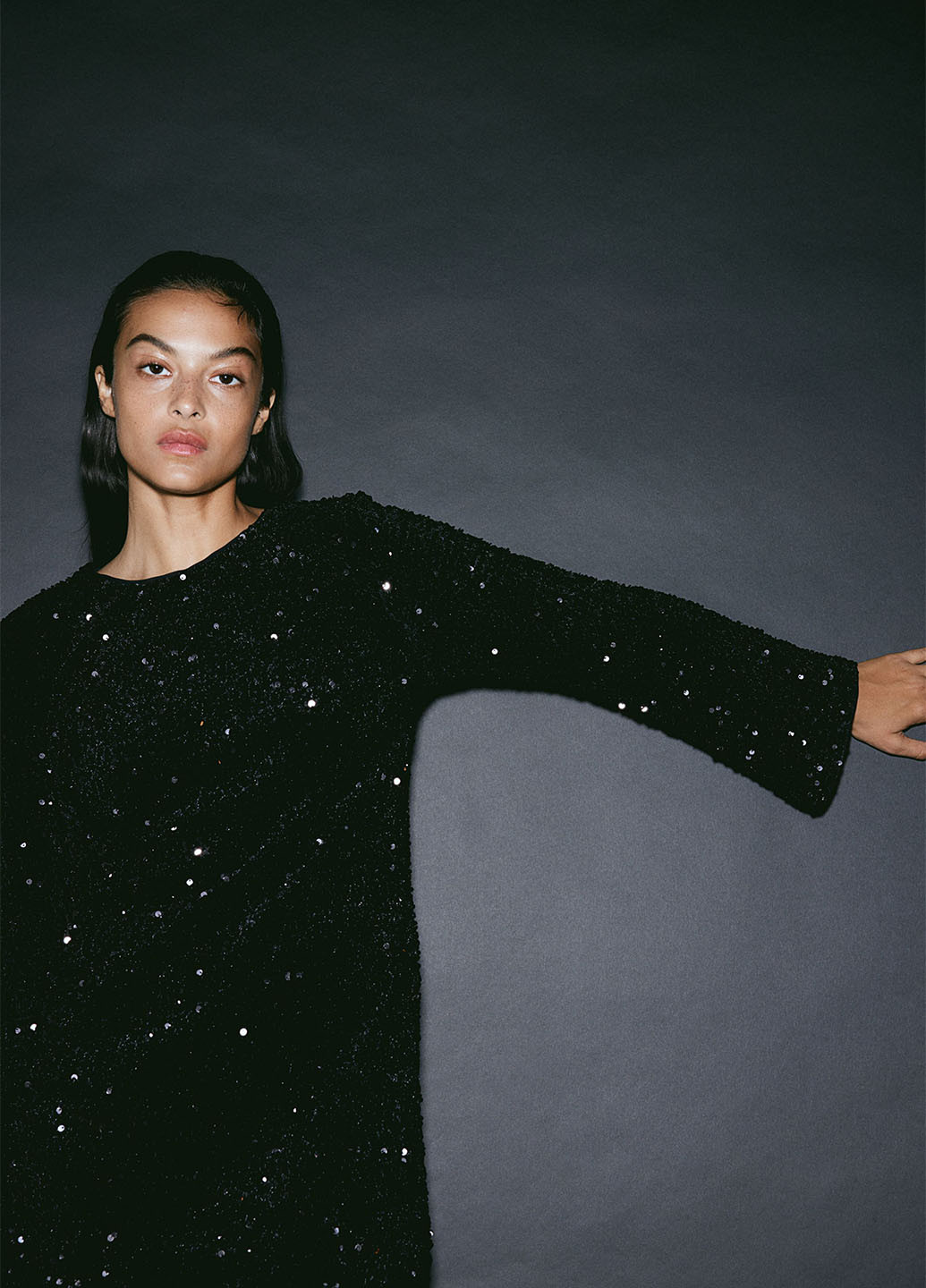 Чорна коктейльна сукня H&M однотонна