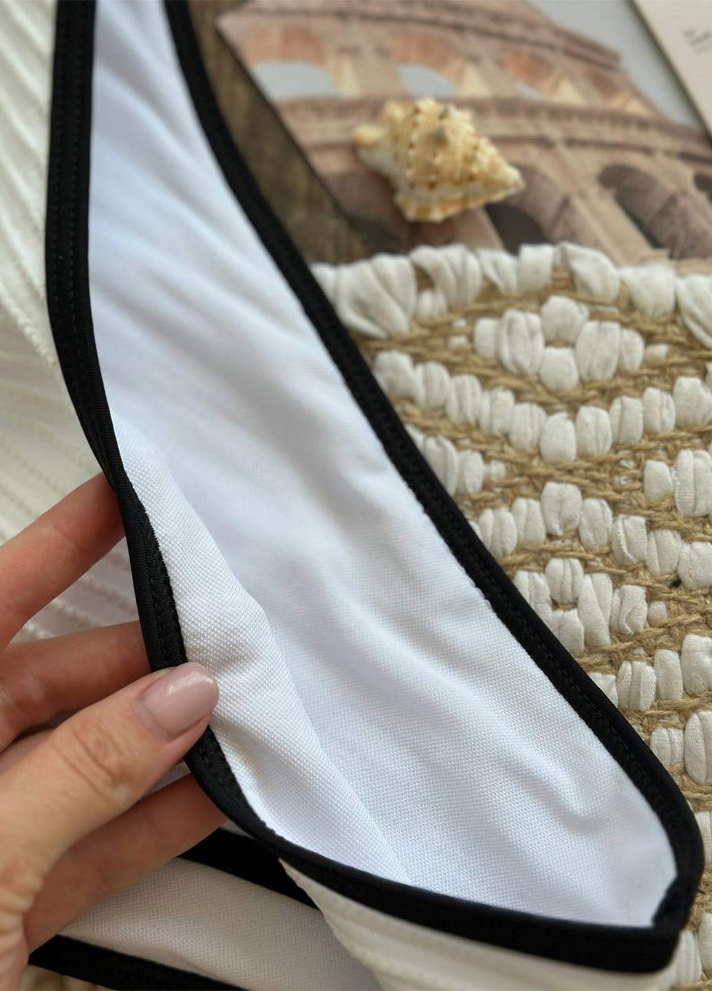 Белый летний раздельный купальник (лиф, трусики) топ, раздельный NOVA VEGA