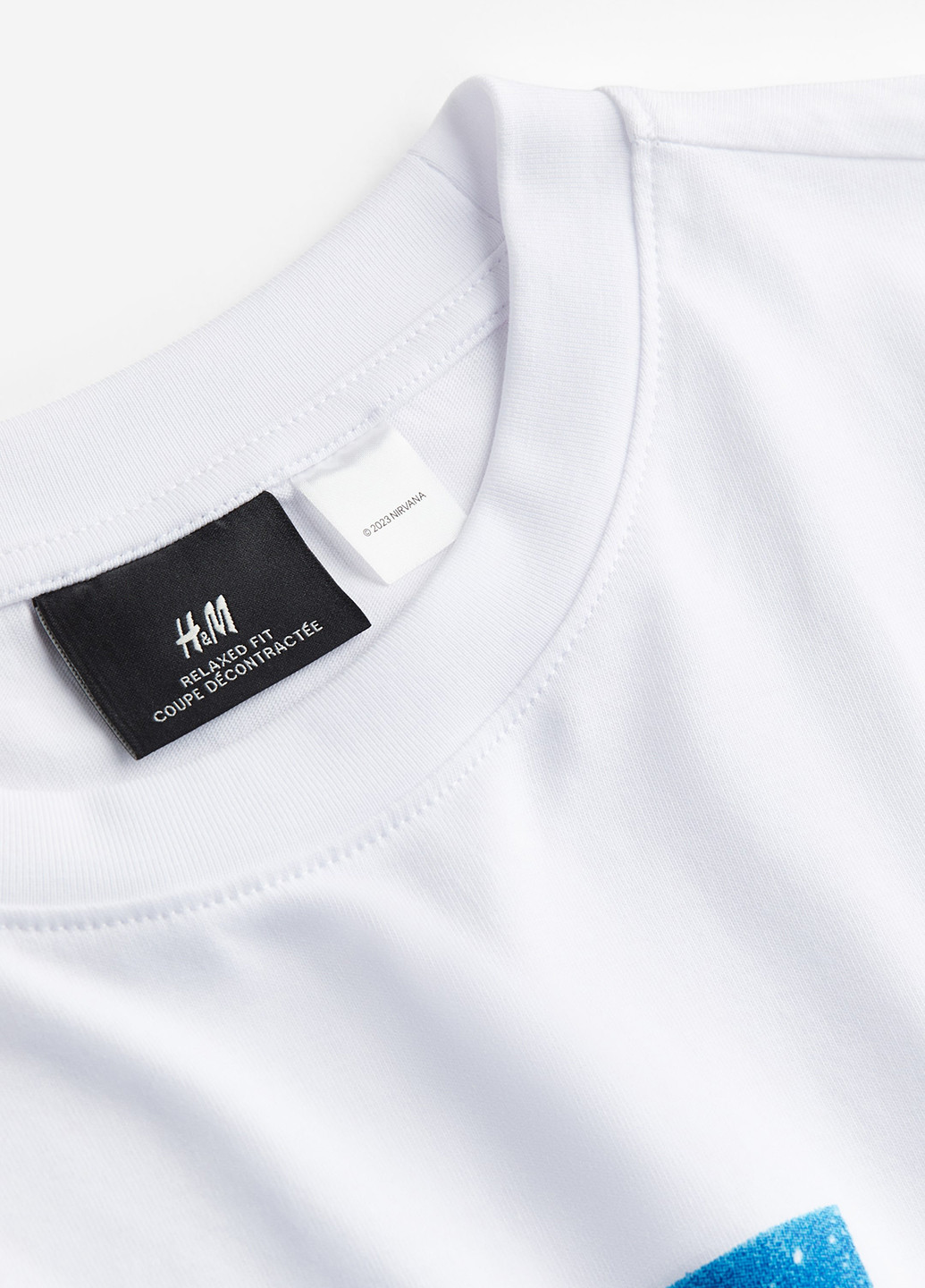 Лонгслів H&M малюнок білий кежуали бавовна