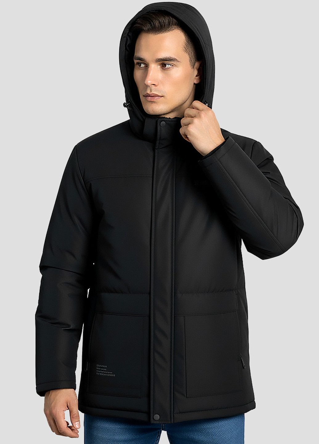 Черная зимняя куртка Sun's House