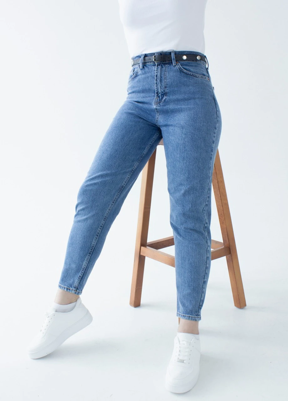 Джинси жіночі світло-сині слоучі з високою посадкою Slouchy Cracpot - (252306042)