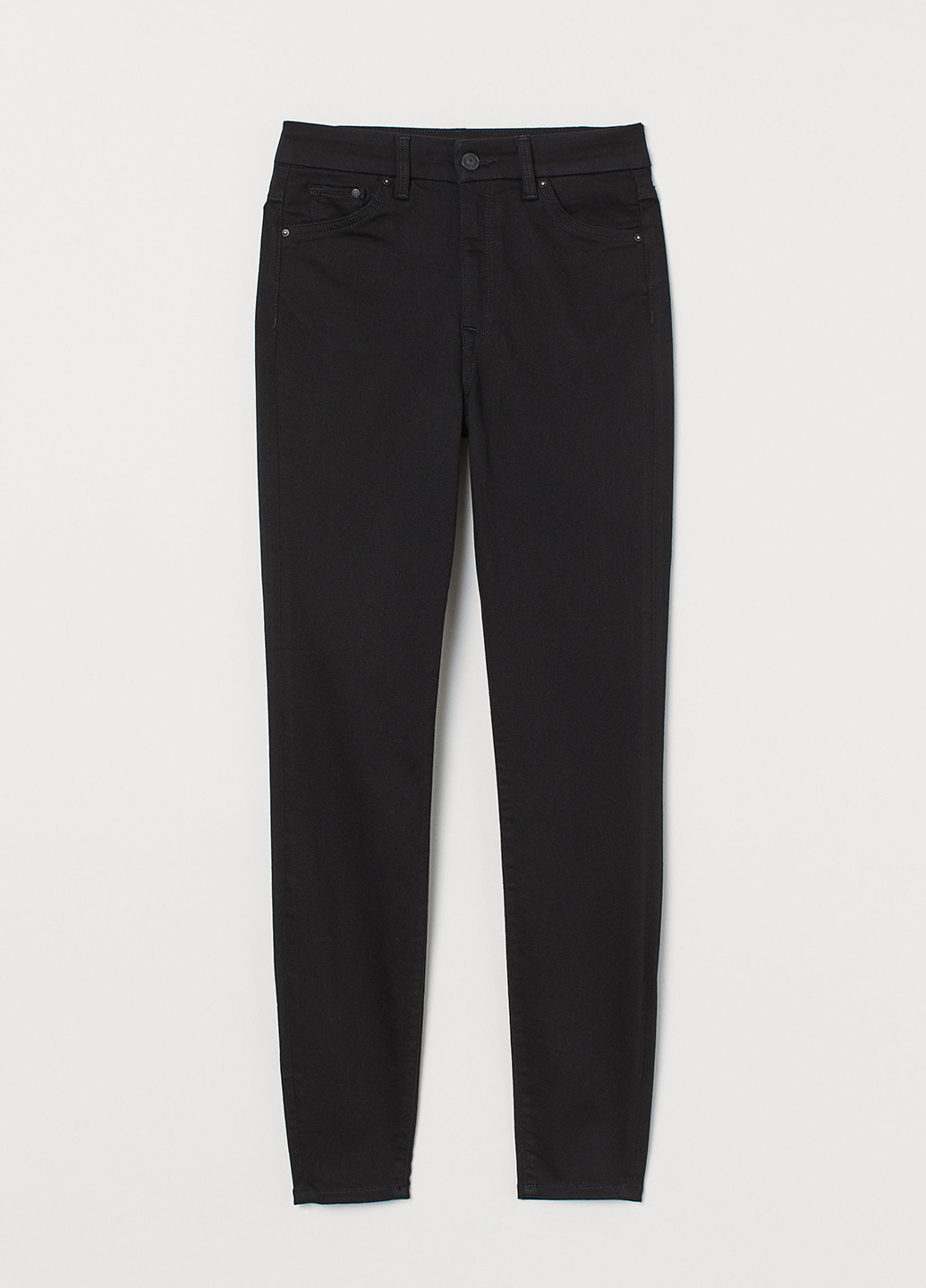 Джинси H&M скінні однотонні чорні джинсові бавовна