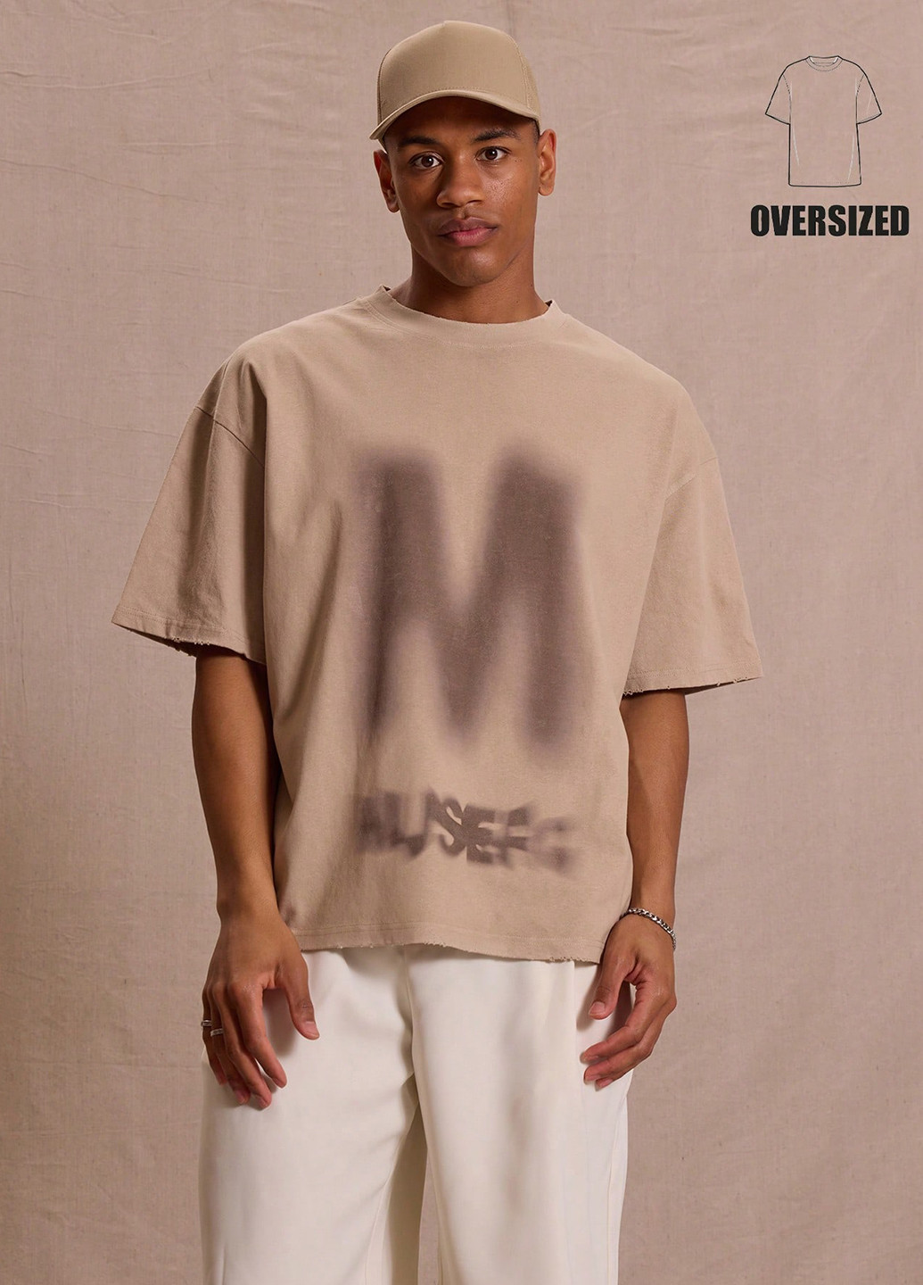 Бежевая футболка SHEIN