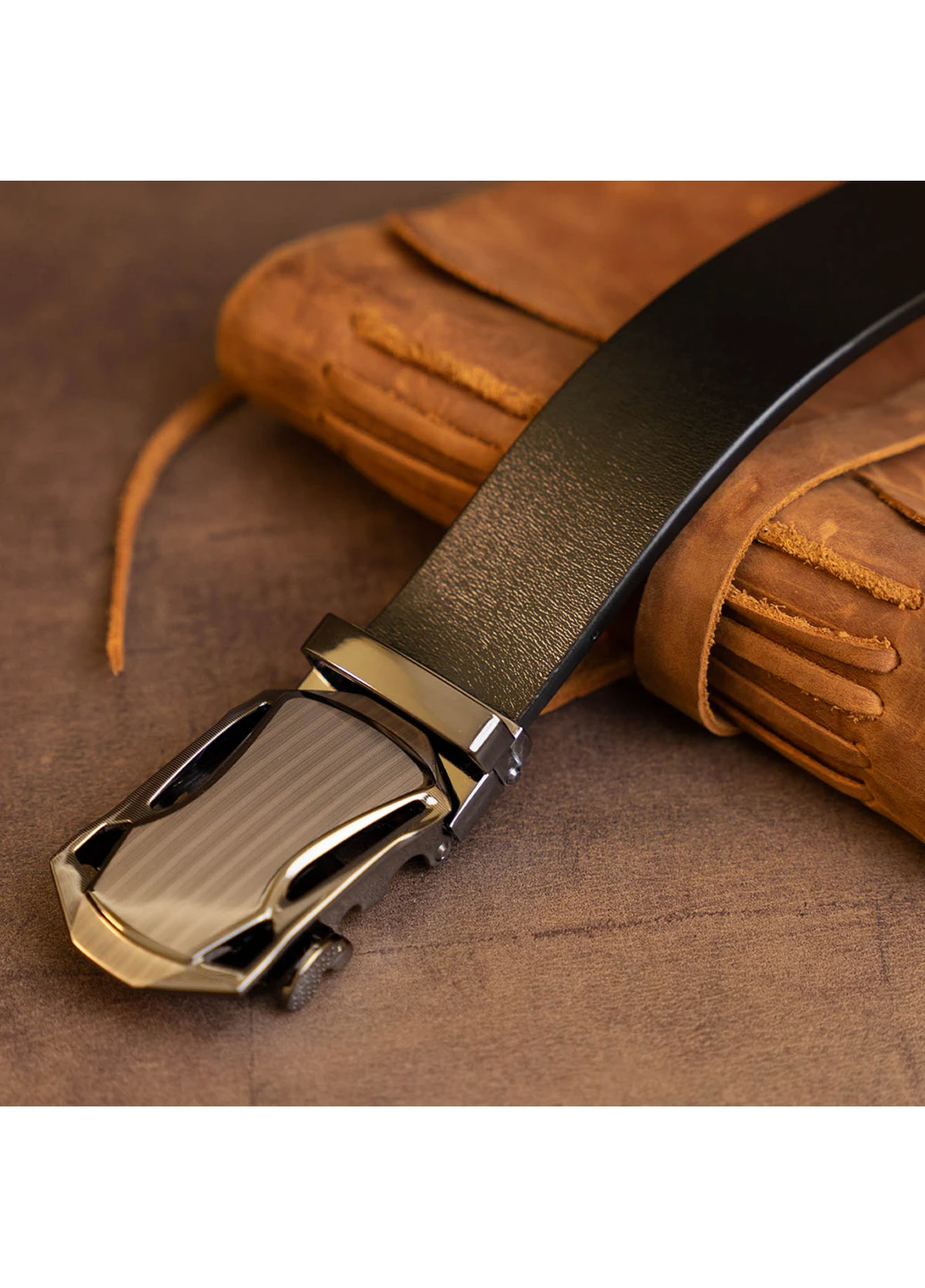 Чоловічий шкіряний ремінь 115х3,4 см Vintage (252412680)
