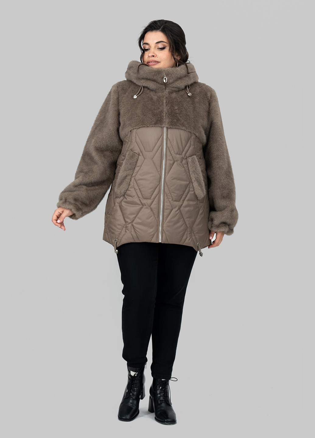 Кавова демісезонна куртка A'll Posa