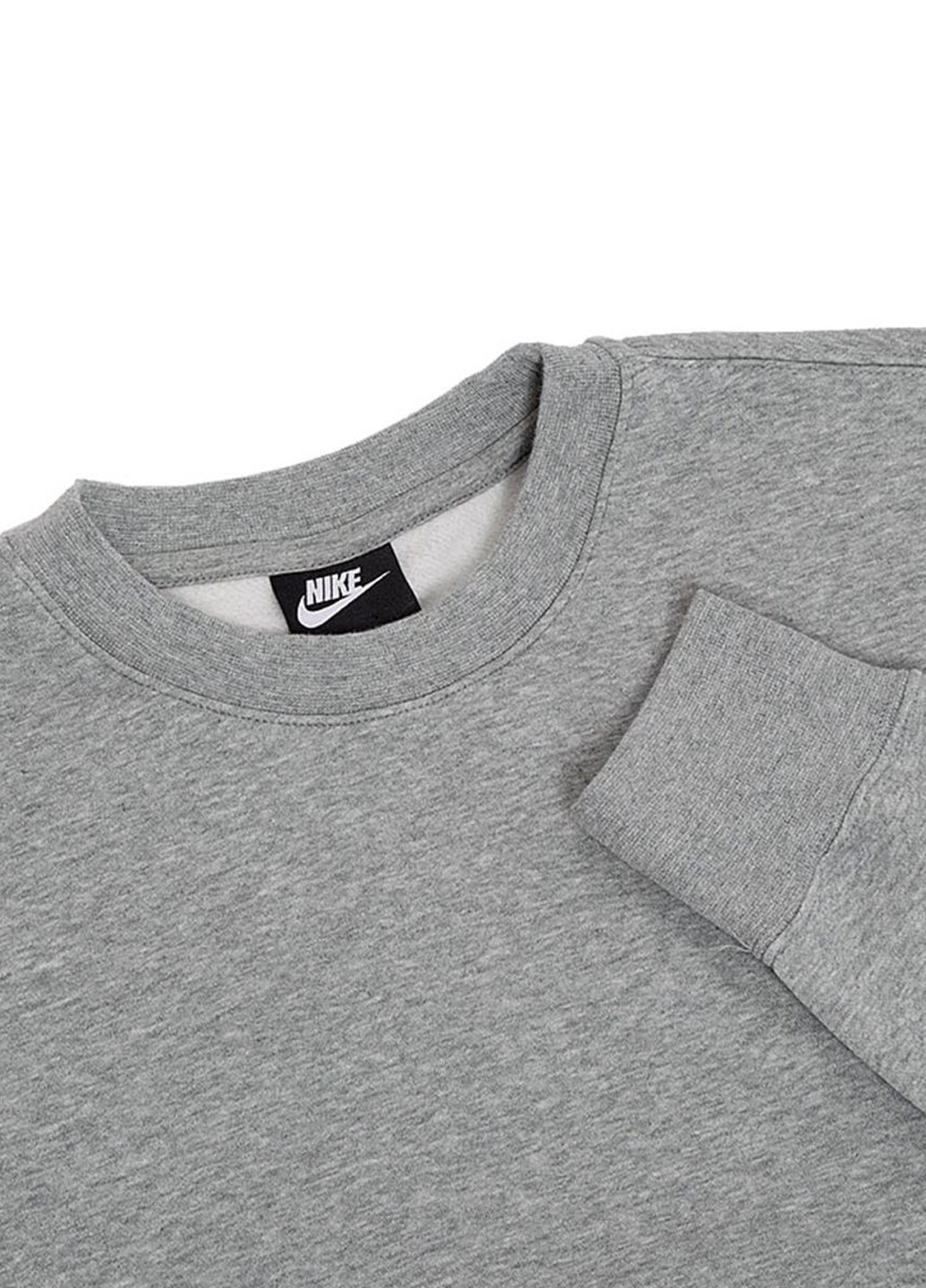 Сірий світшот bv2662-063 Nike меланж вишивка (321505950)