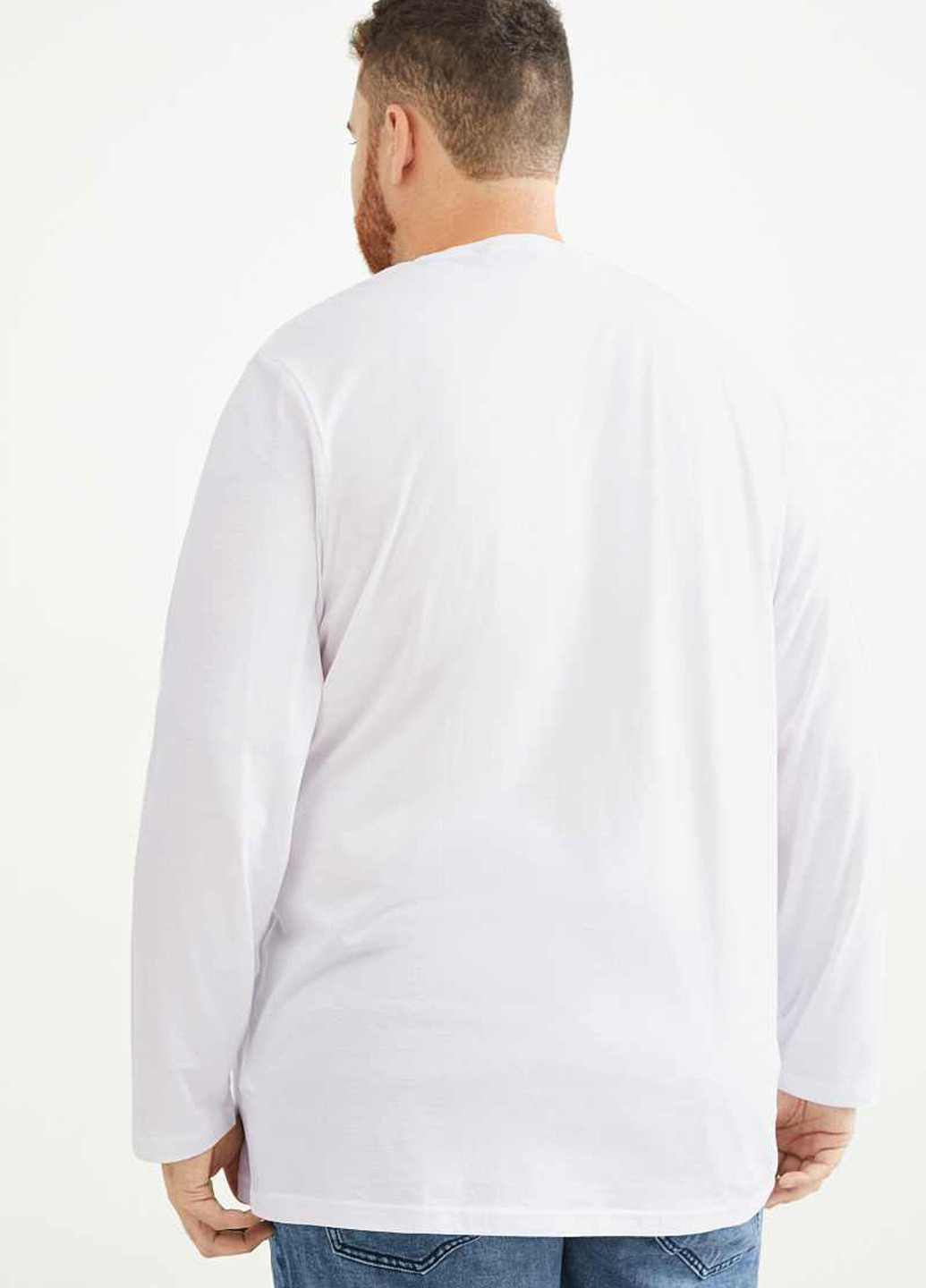 Белый демисезонный кэжуал лонгслив C&A однотонный