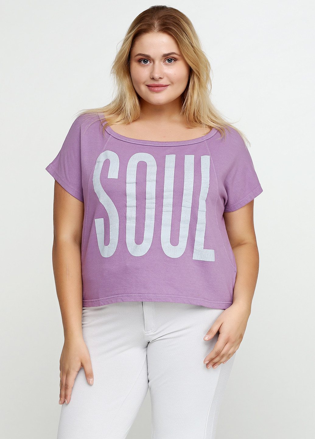 Фиолетовая летняя футболка Pepperrose