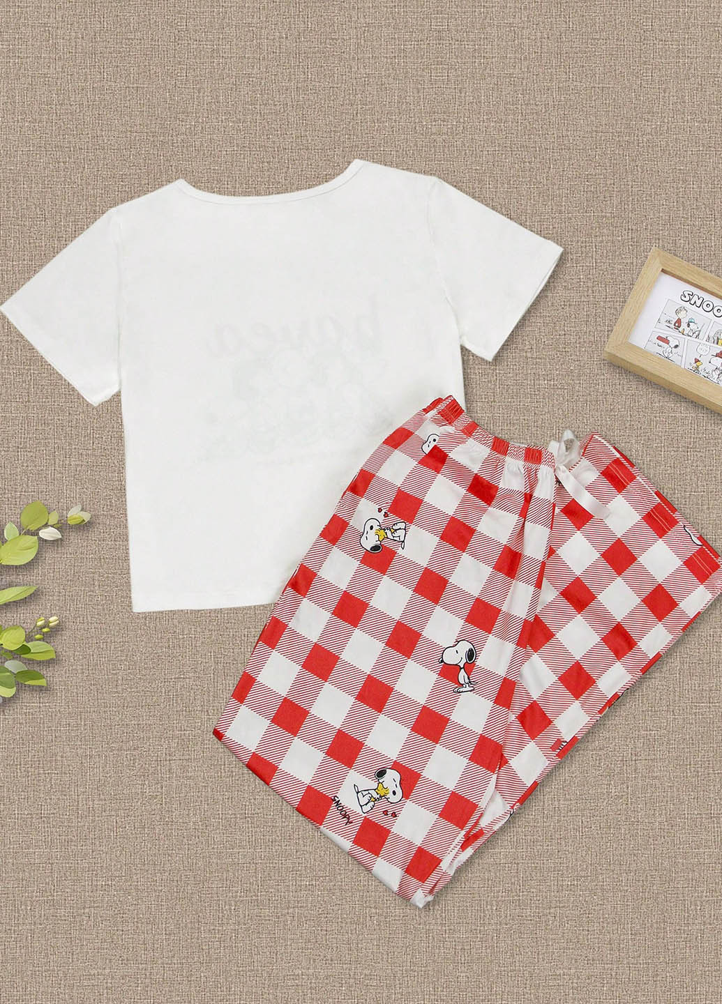 Комбинированная всесезон пижама (футболка, брюки) футболка + брюки SHEIN