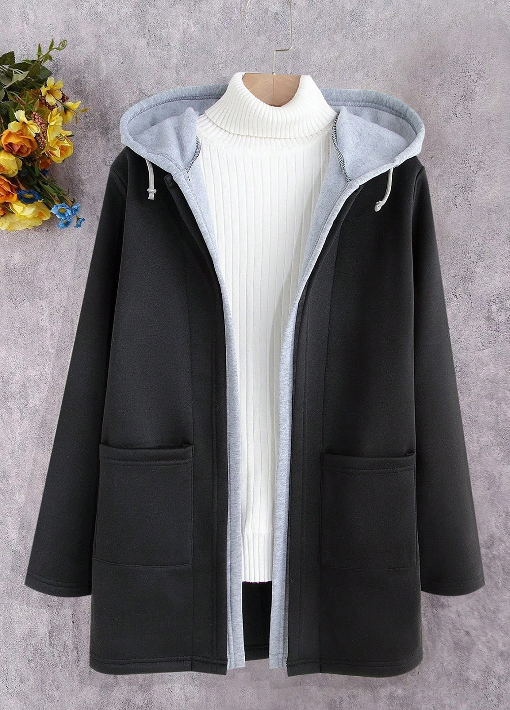 Комбіноване демісезонне Пальто SHEIN