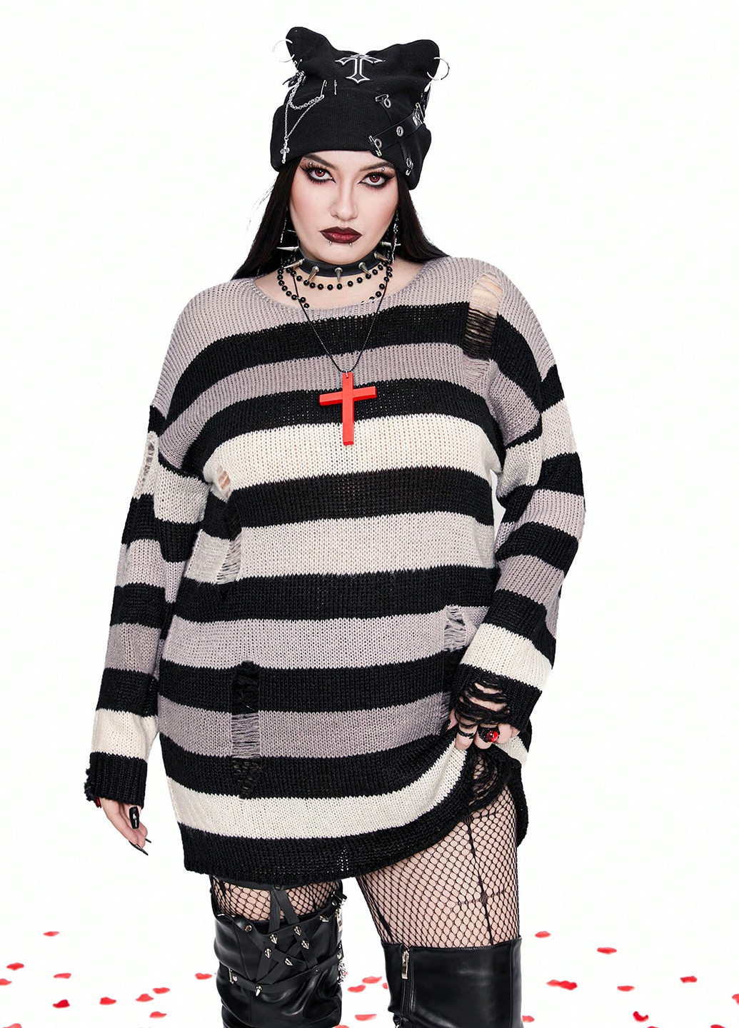 Комбинированный демисезонный джемпер джемпер SHEIN