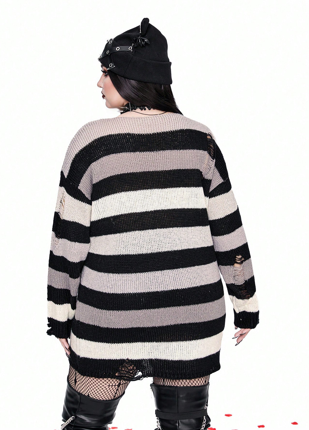 Комбинированный демисезонный джемпер джемпер SHEIN