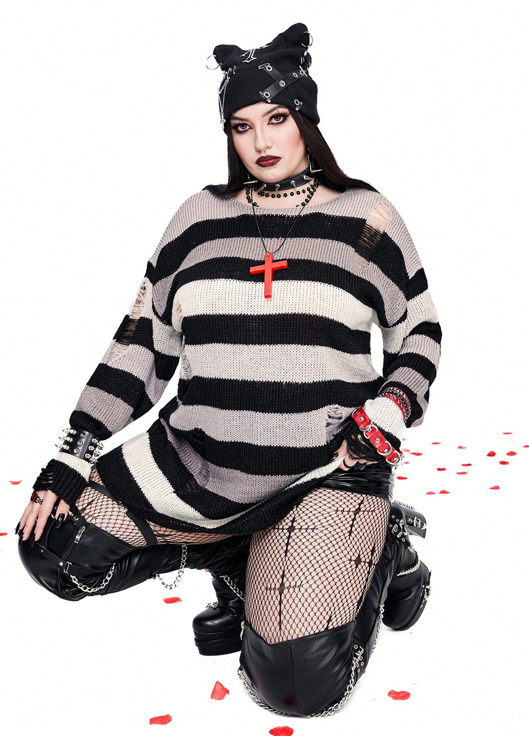 Комбинированный демисезонный джемпер джемпер SHEIN