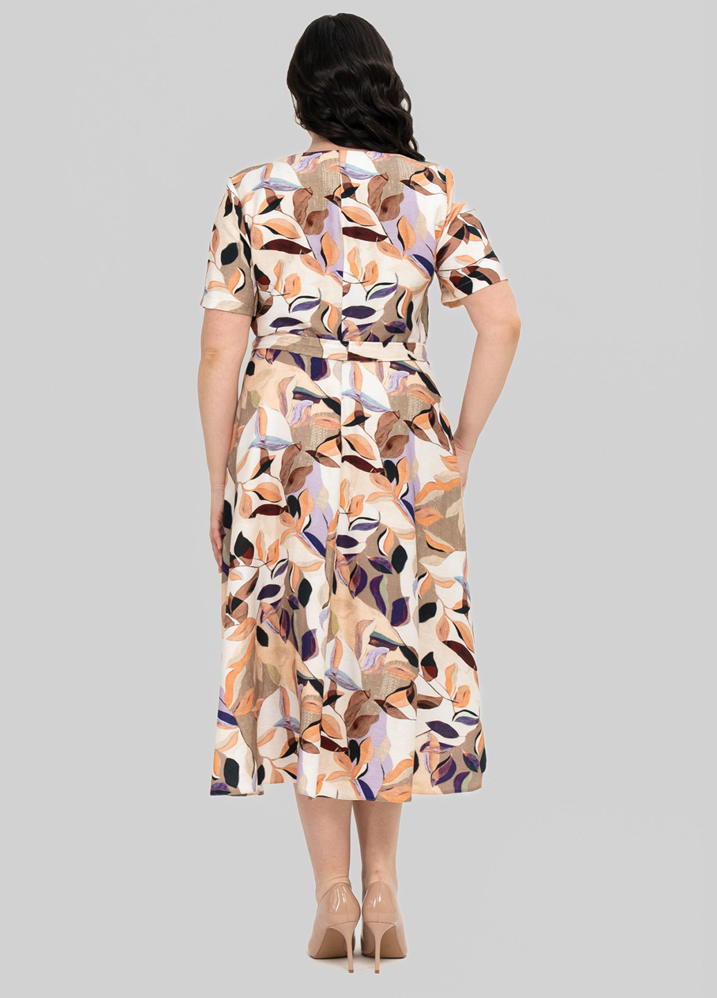 Молочна кежуал сукня кльош A'll Posa колор блок