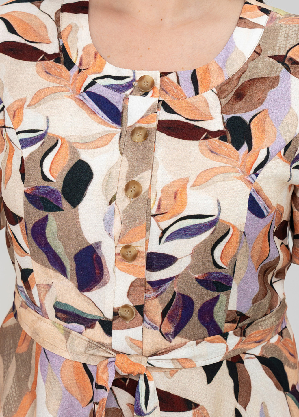 Молочна кежуал сукня кльош A'll Posa колор блок