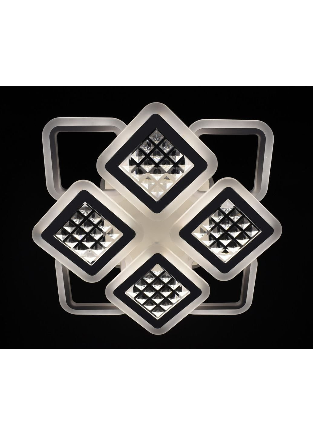 Люстра потолочная LED с пультом A2723/4+4S-RGB-wh-d Белый 11х54х62 см. Sunnysky (253527914)