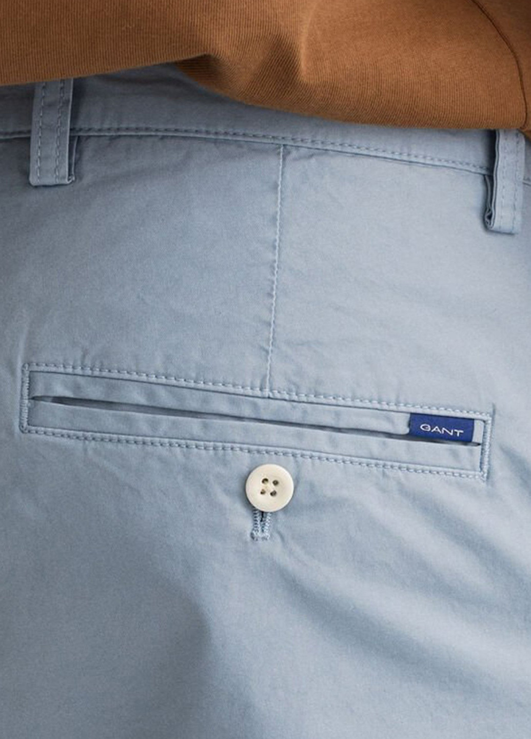 Голубые джинсовые летние зауженные брюки Gant