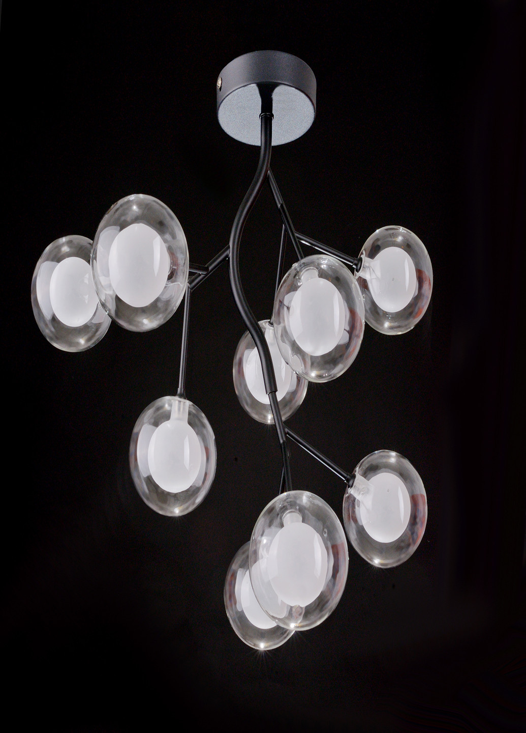 Стельова люстра на 9 лампочок BR-01 648C/9 G4 BK Brille (251891819)