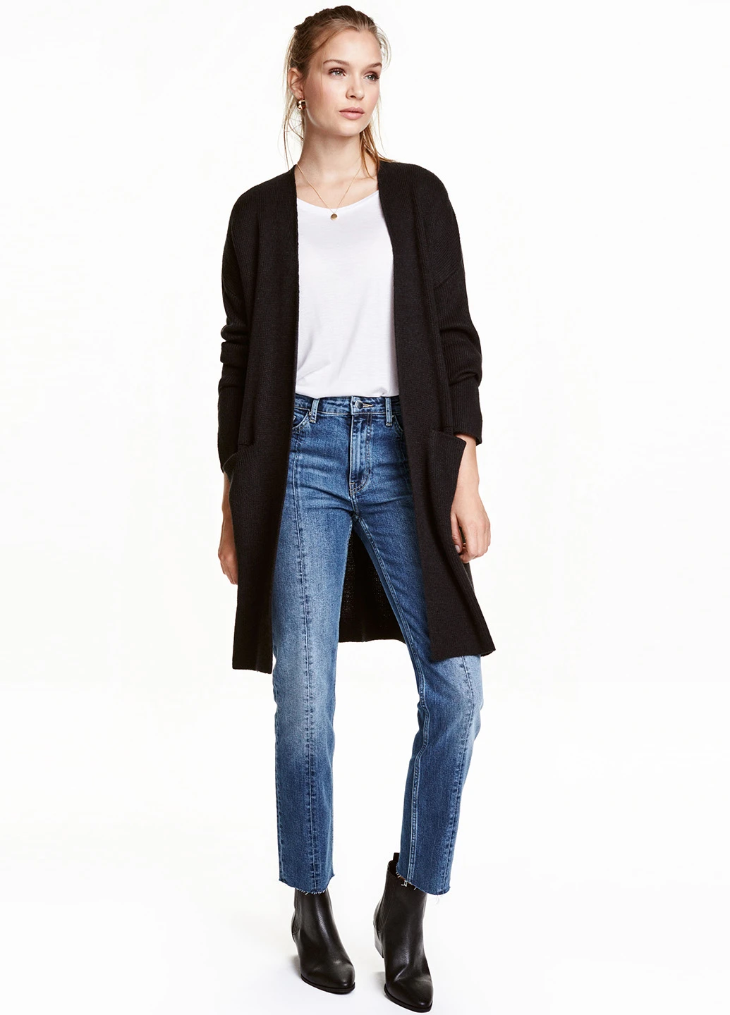 Черный демисезонный кардиган H&M