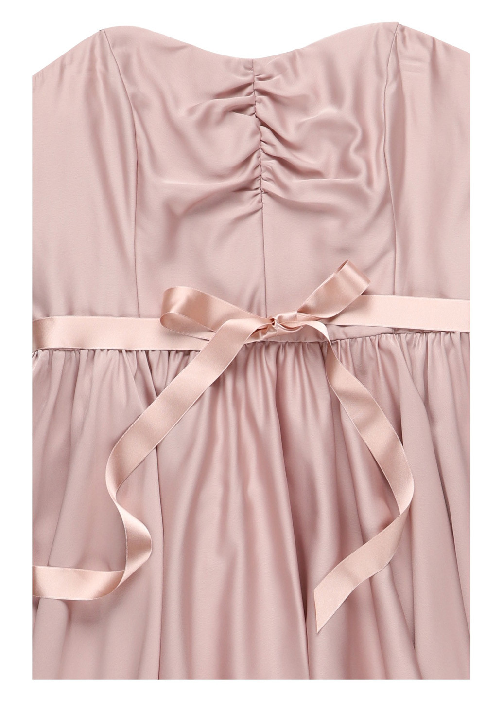 Пудрова коктейльна сукня бандо Swing однотонна