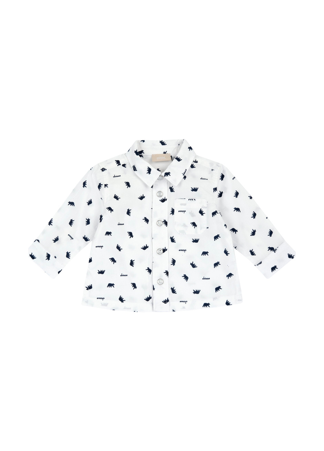 Белая кэжуал рубашка с рисунком Chicco