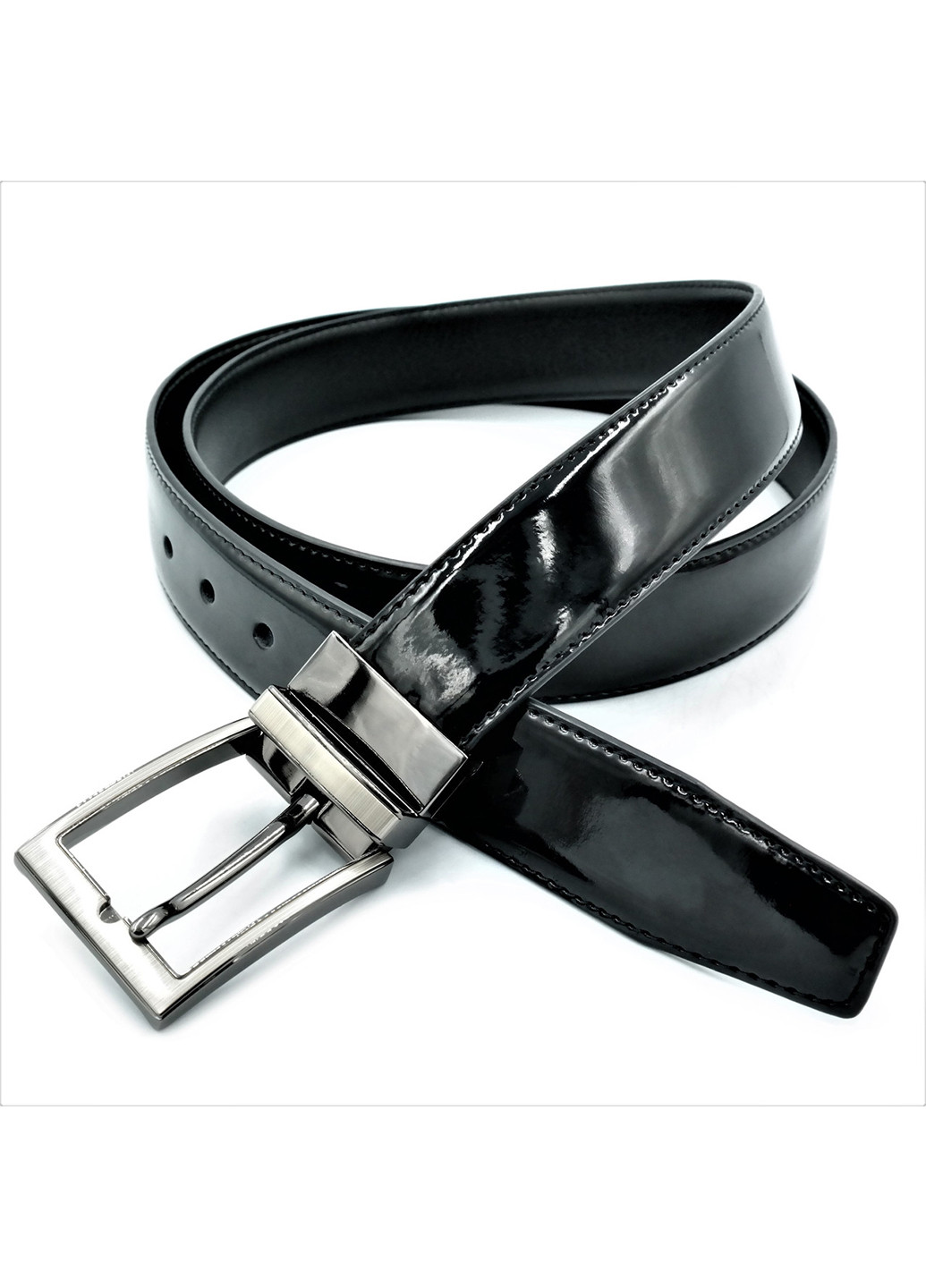 Чоловічий двосторонній шкіряний ремінь 110-125х3,5 см Weatro (252413481)