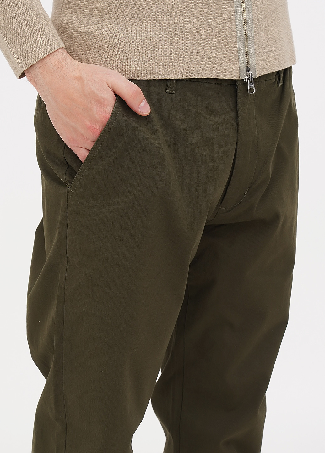 Зеленые кэжуал демисезонные прямые брюки Minimum