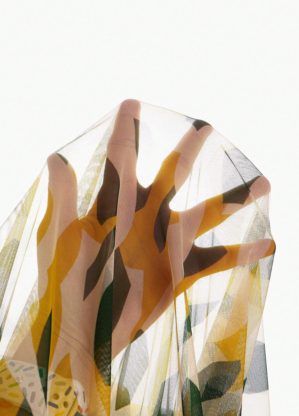 Разноцветная кэжуал с абстрактным узором юбка SHEIN а-силуэта (трапеция)