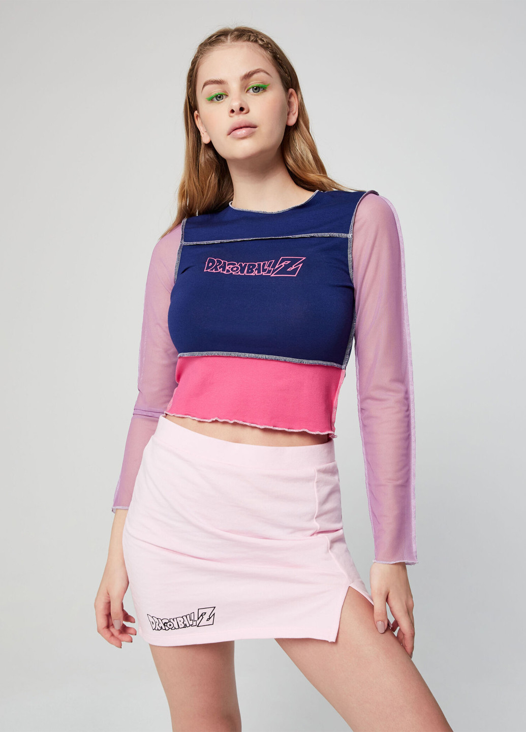 Розовая кэжуал однотонная юбка Jennyfer карандаш