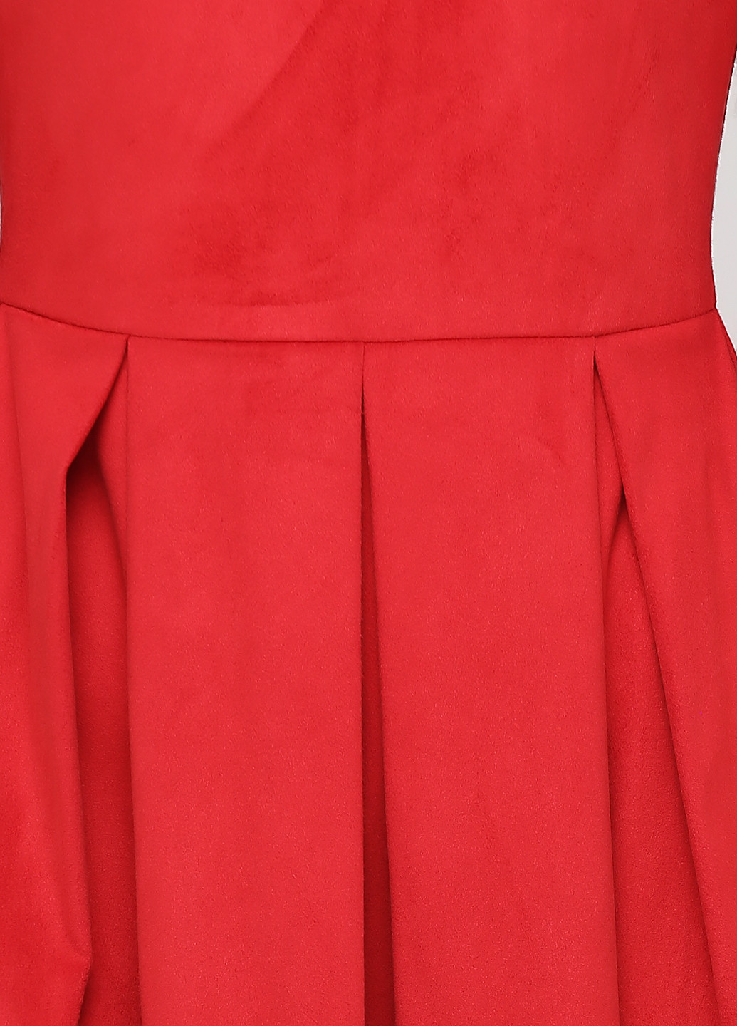 Красное кэжуал платье с юбкой-солнце NikTan однотонное