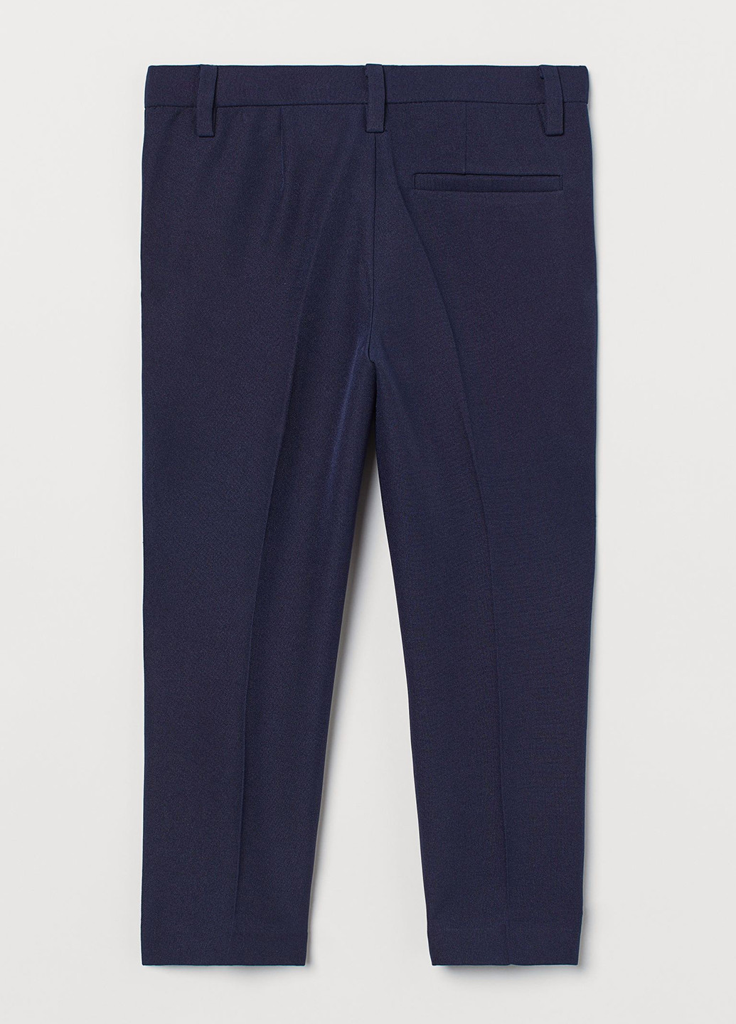 Темно-синие классические демисезонные брюки зауженные H&M