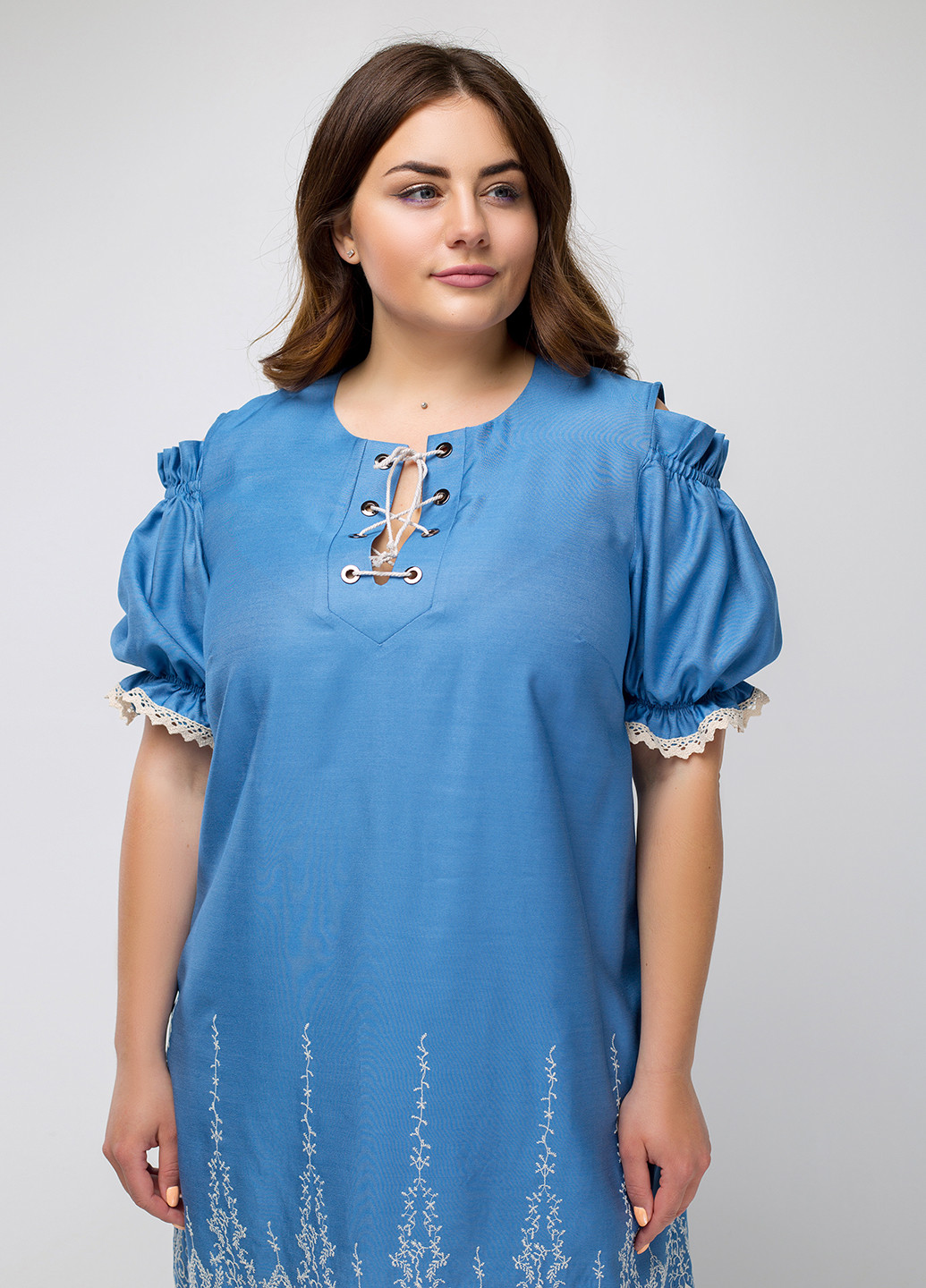 Фуксинова (кольору Фукія) кежуал сукня а-силует Luzana однотонна