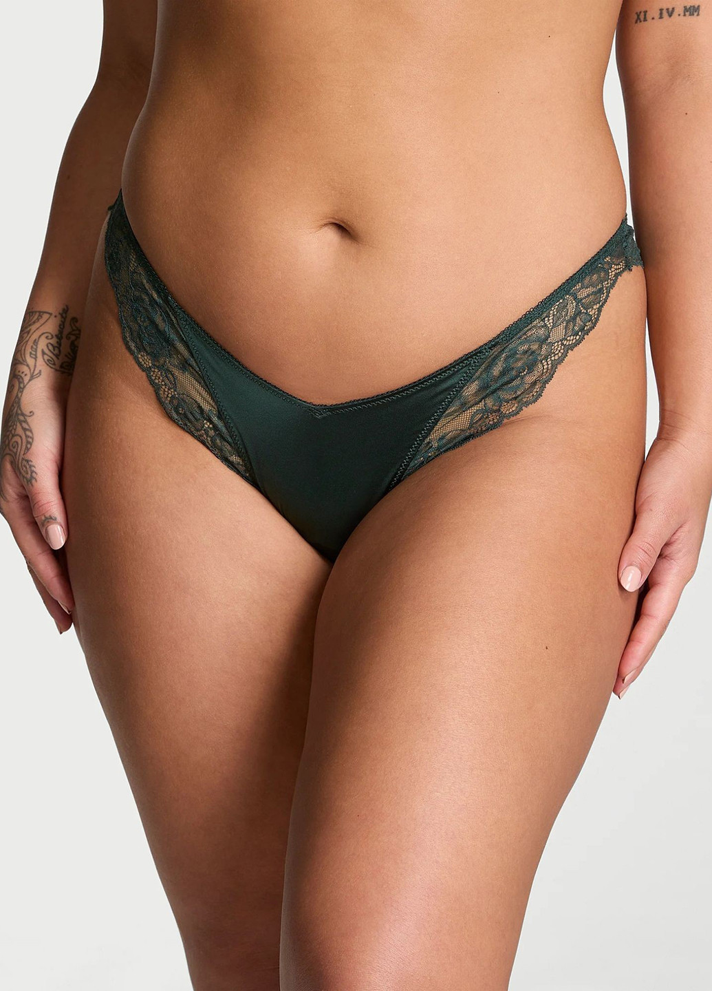 Темно-зеленый демисезонный комплект (бюстгальтер, трусики) Victoria's Secret