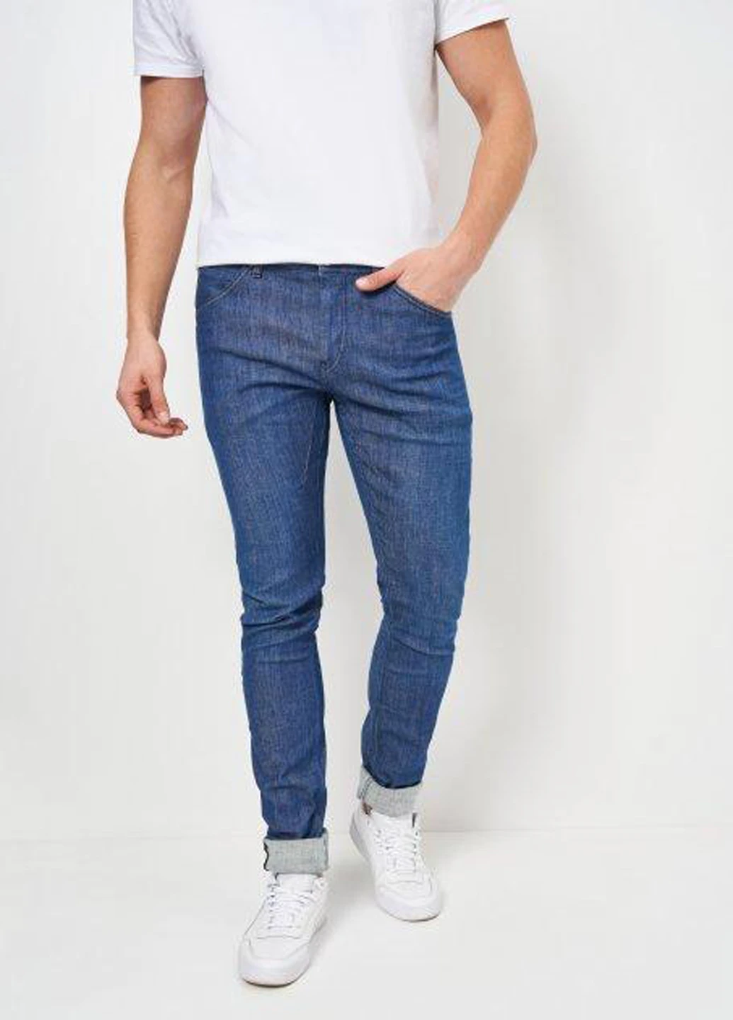 Синие демисезонные зауженные джинсы Scotch & Soda