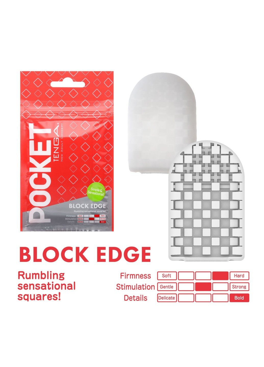 Мастурбатор TENGA Pocket Block Edge ADDICTION (254885526)