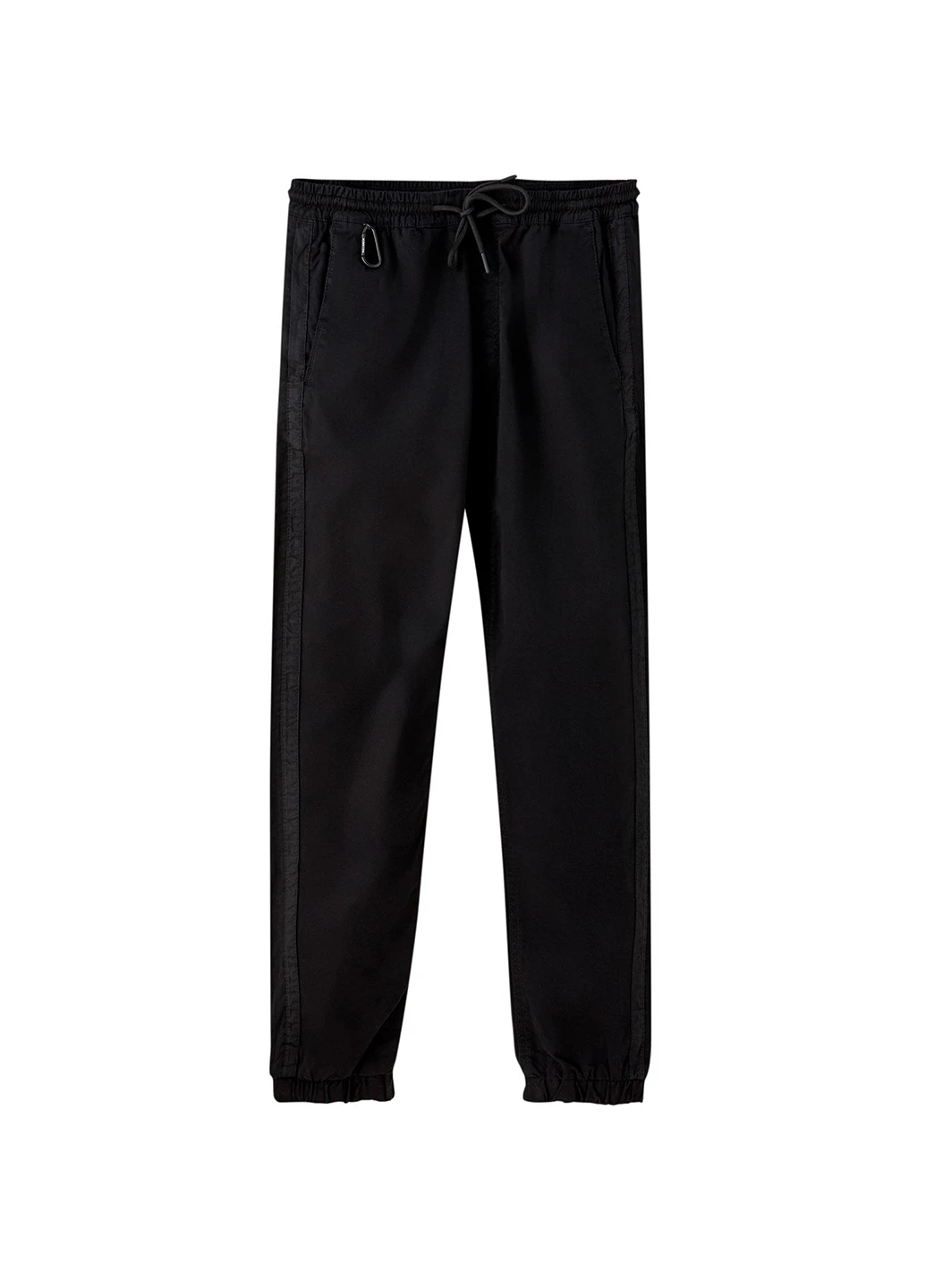Черные кэжуал демисезонные зауженные брюки Pull & Bear