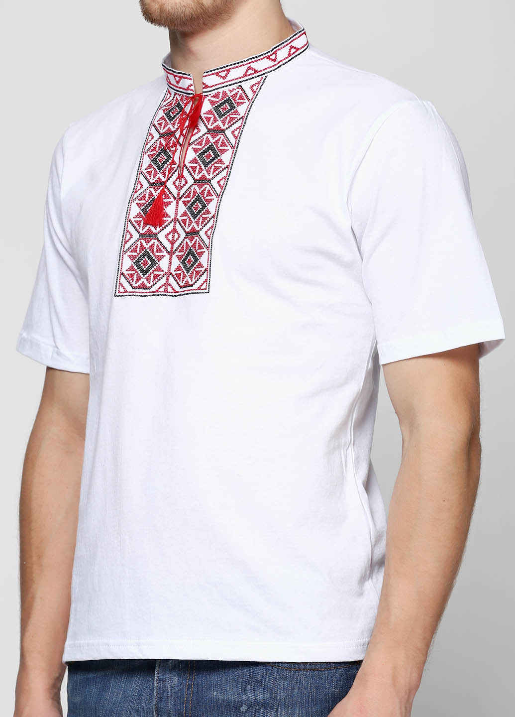 Біла літня футболка ЕтноМодерн