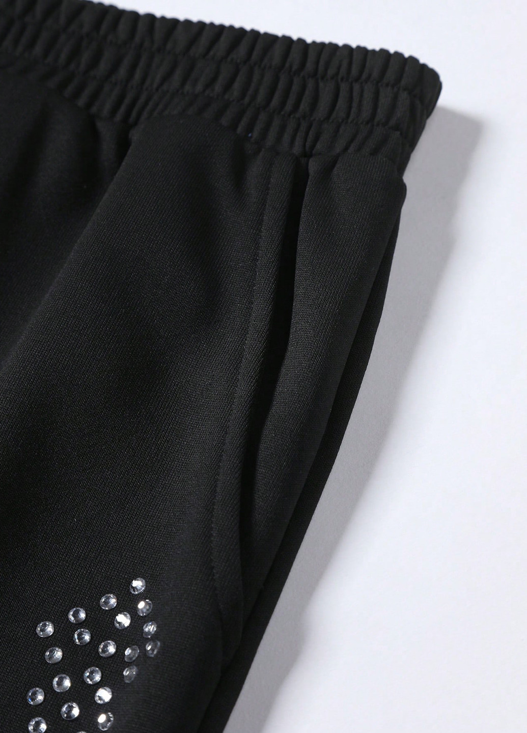 Черные спортивные демисезонные прямые брюки SHEIN