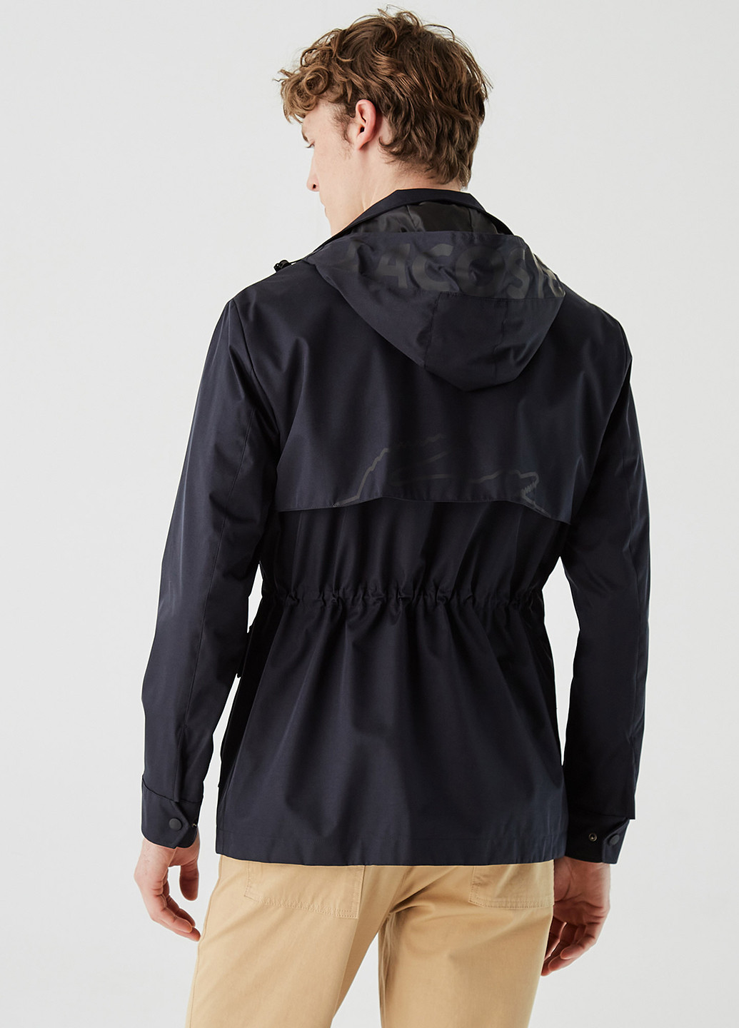 Темно-синяя демисезонная куртка Lacoste