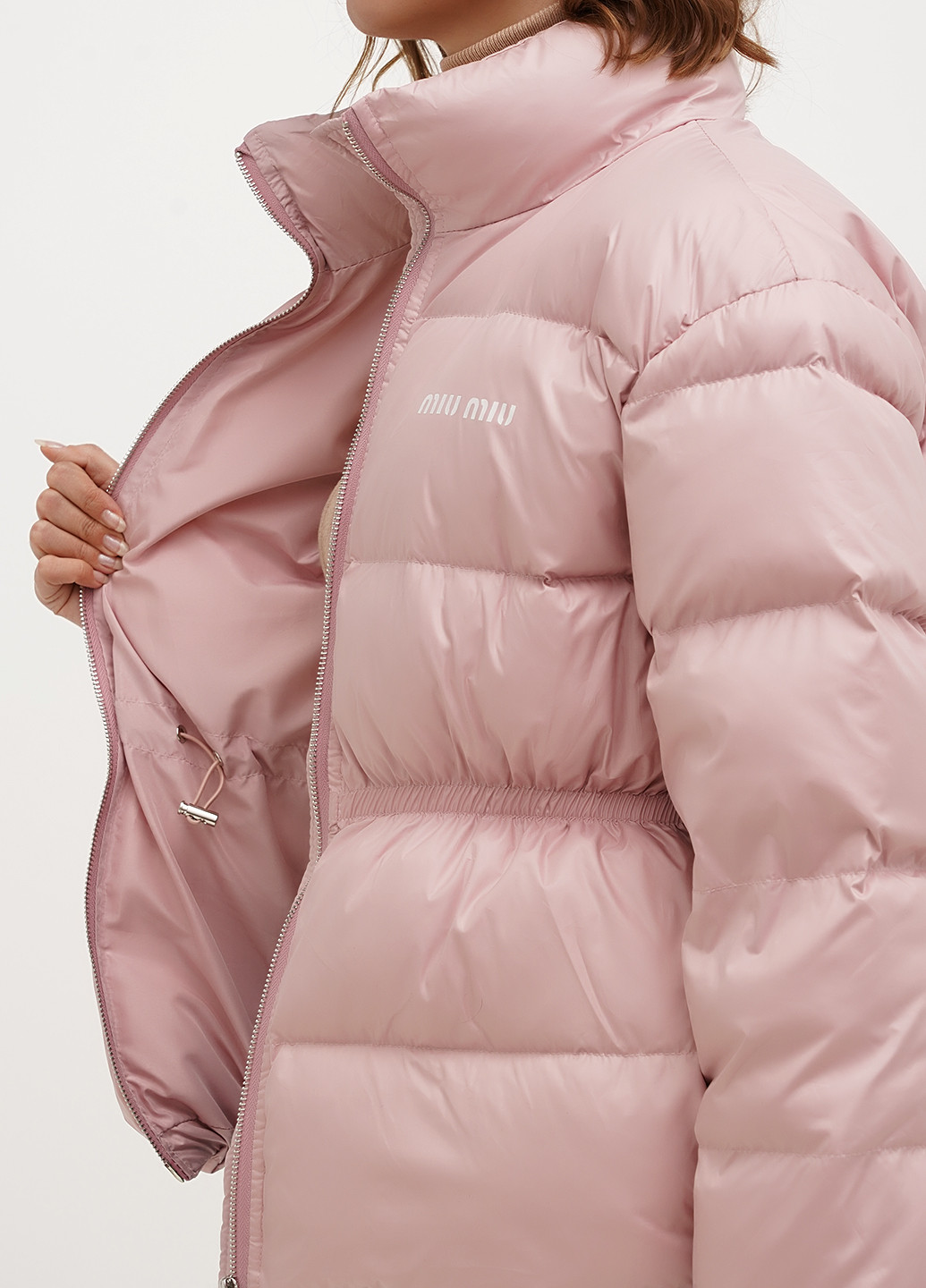 Світло-рожевий зимній Пуховик Miu Miu