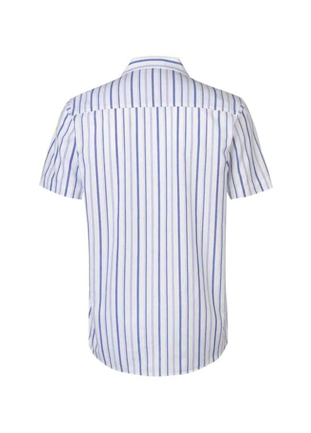 Светло-синяя кэжуал рубашка в полоску Pierre Cardin
