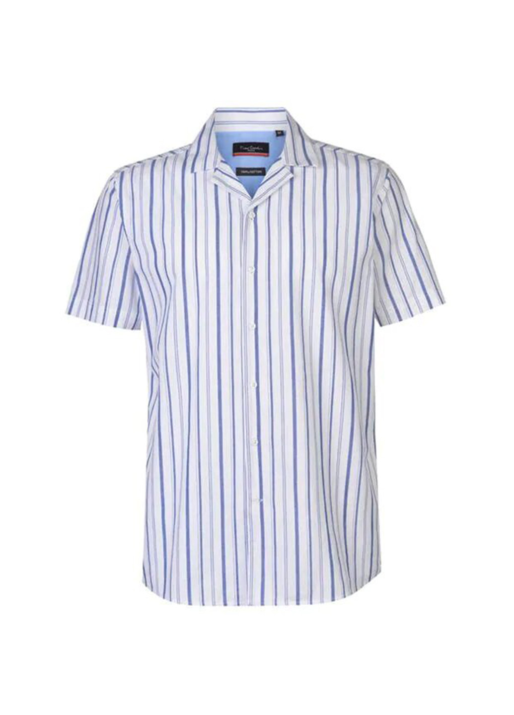 Светло-синяя кэжуал рубашка в полоску Pierre Cardin