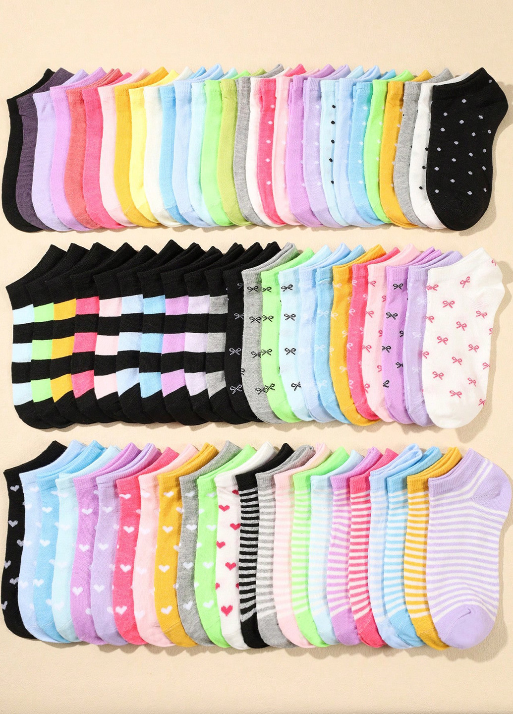 Комбинированные носки (20 пар) SHEIN колор бблои (367435718)