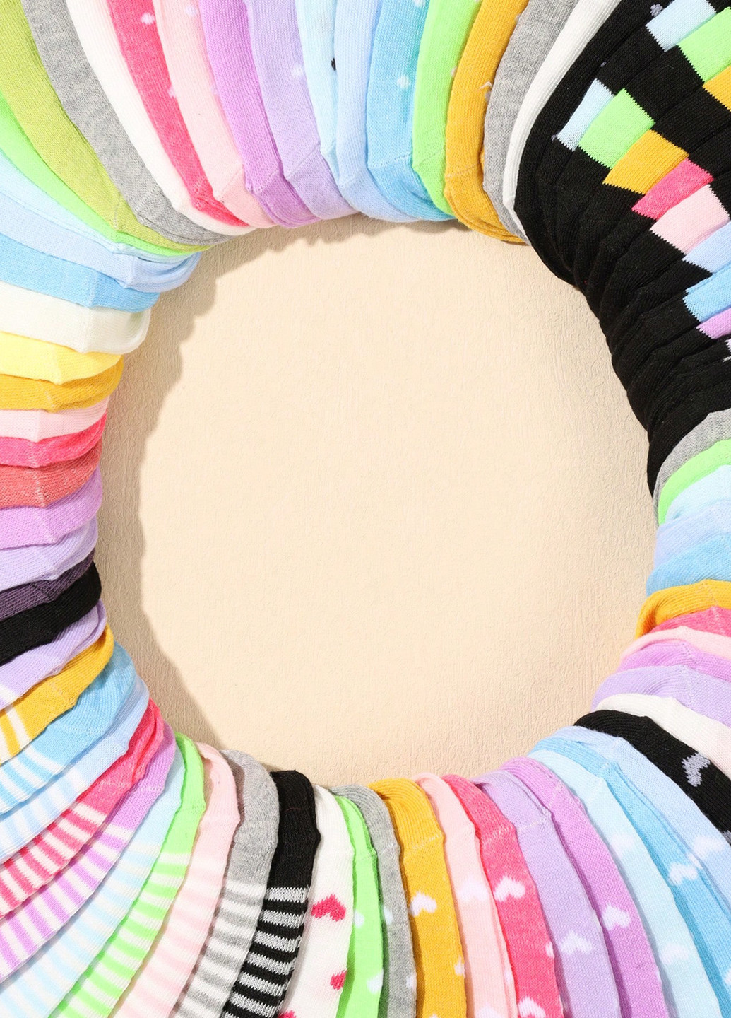 Комбинированные носки (20 пар) SHEIN колор бблои (367435718)