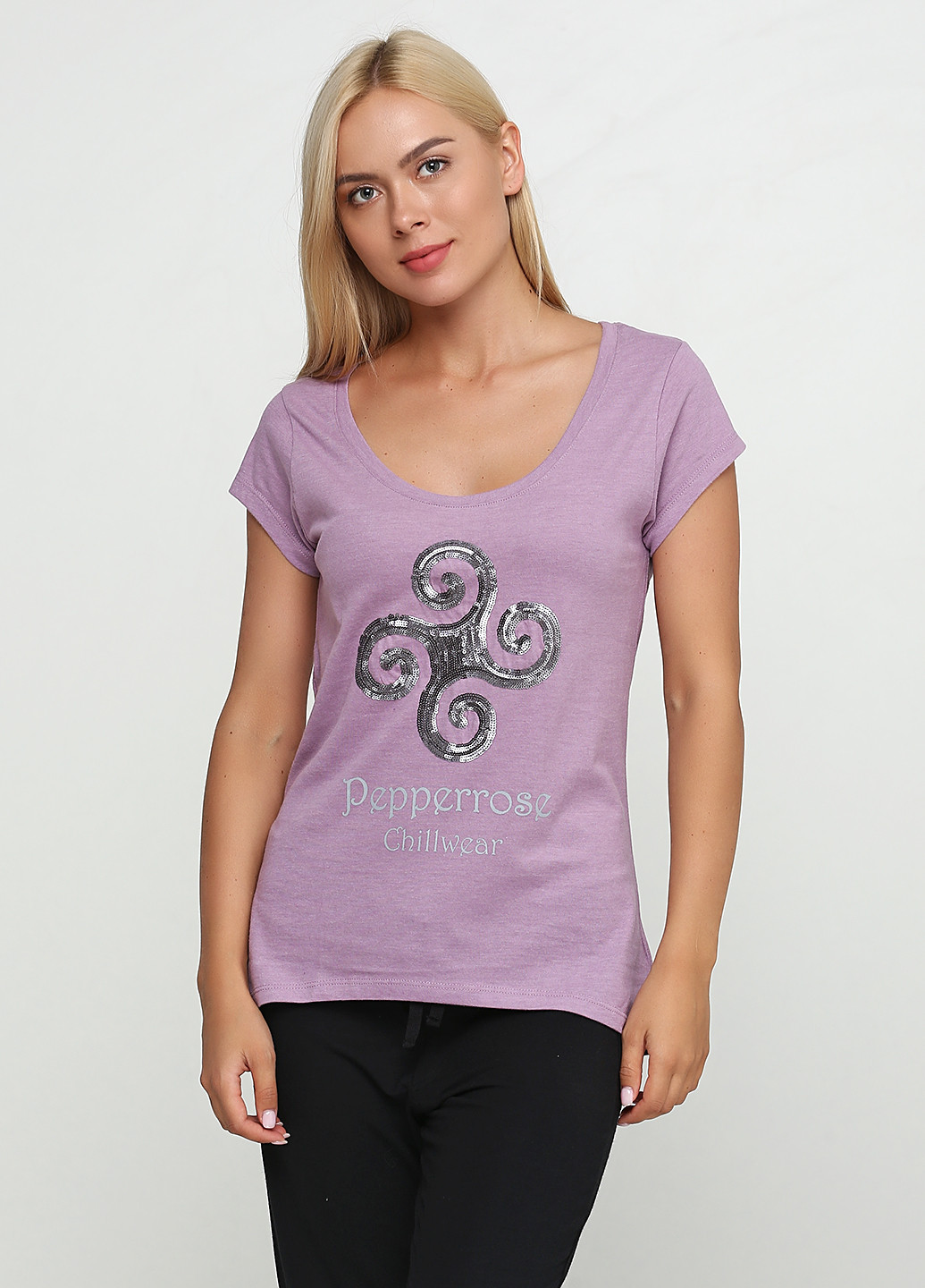 Фіолетова літня футболка Pepperrose