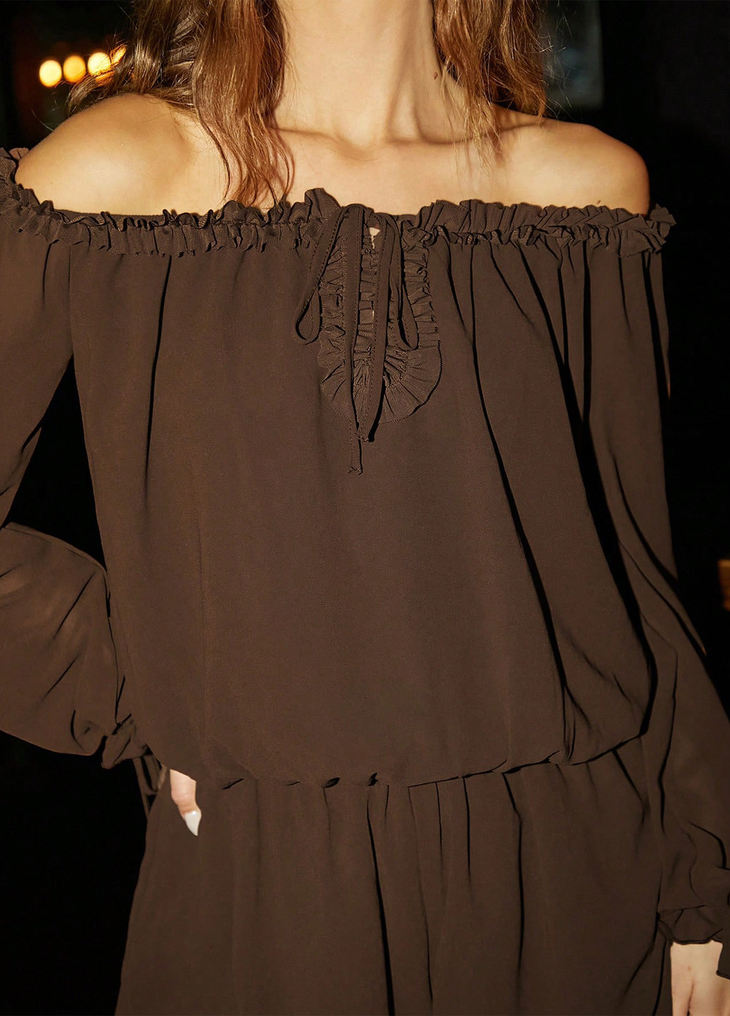 Комбінезон SHEIN комбінезон-шорти однотонний коричневий кежуал поліестер, шифон