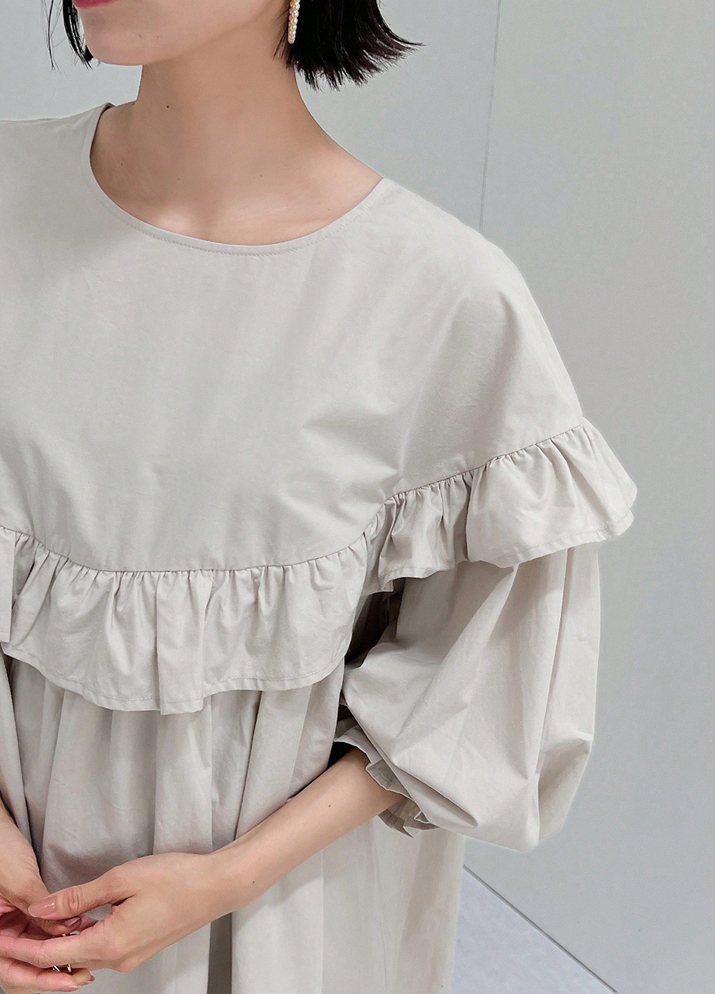 Сіро-бежева кежуал сукня оверсайз SHEIN однотонна