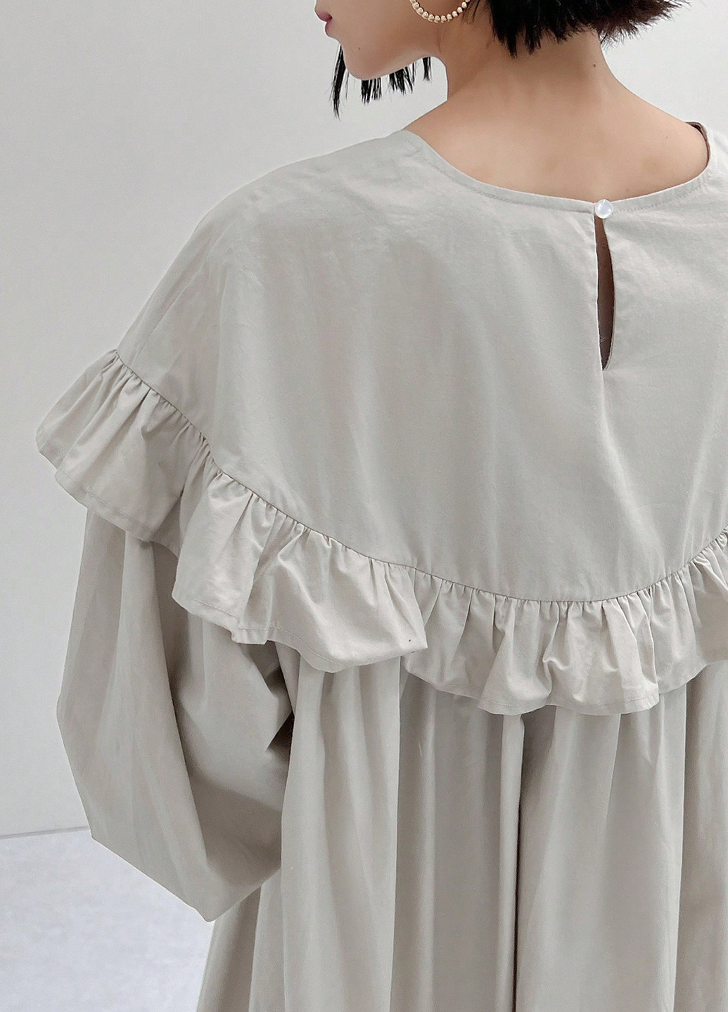 Сіро-бежева кежуал сукня оверсайз SHEIN однотонна