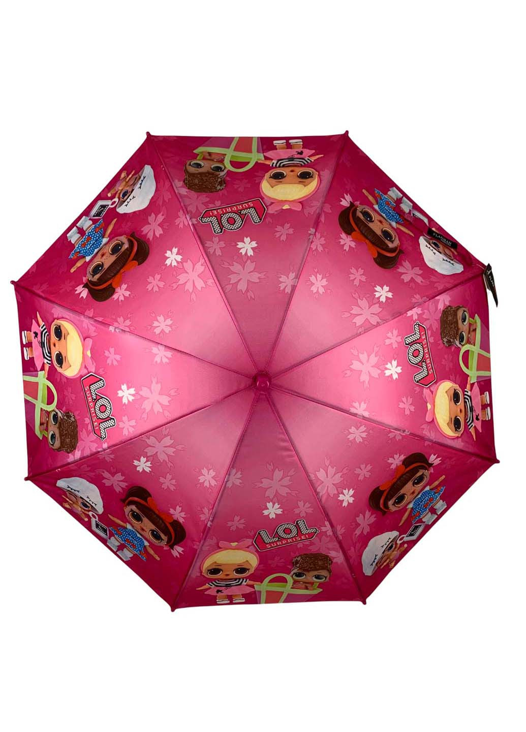 Детский зонт-трость полуавтомат Flagman трость розовый