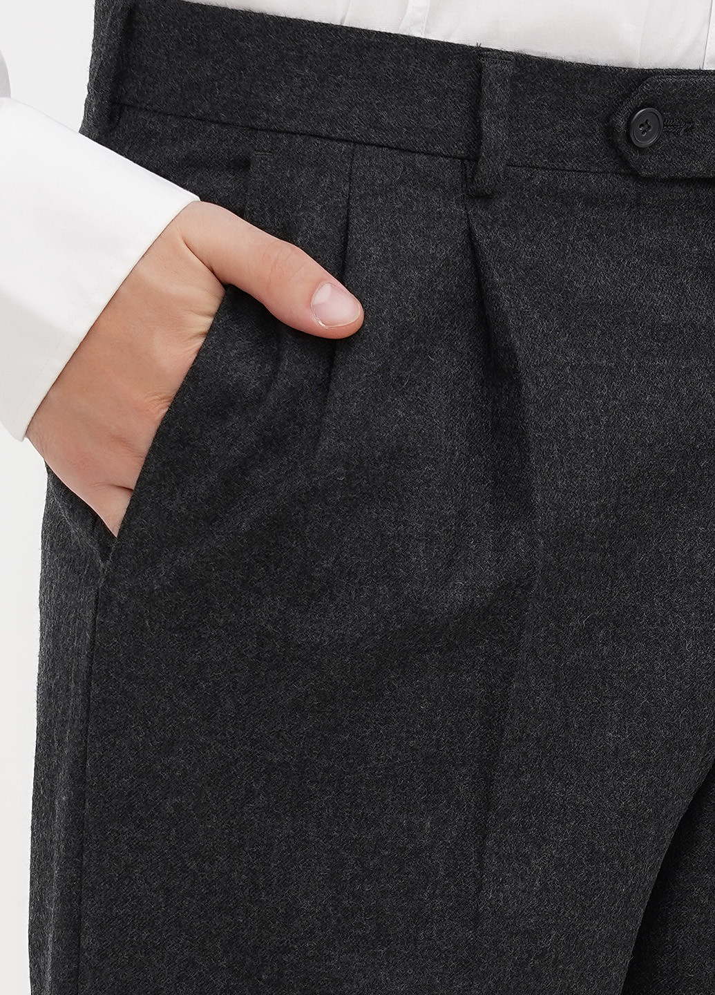 Темно-серые классические демисезонные классические брюки Gianni Verdelli